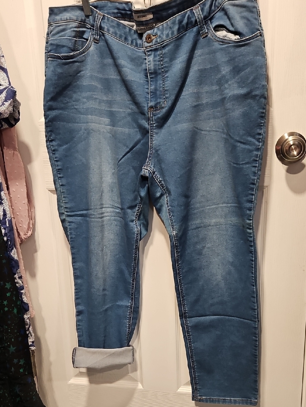 Catherines Medium Blue Stretch Jeggings